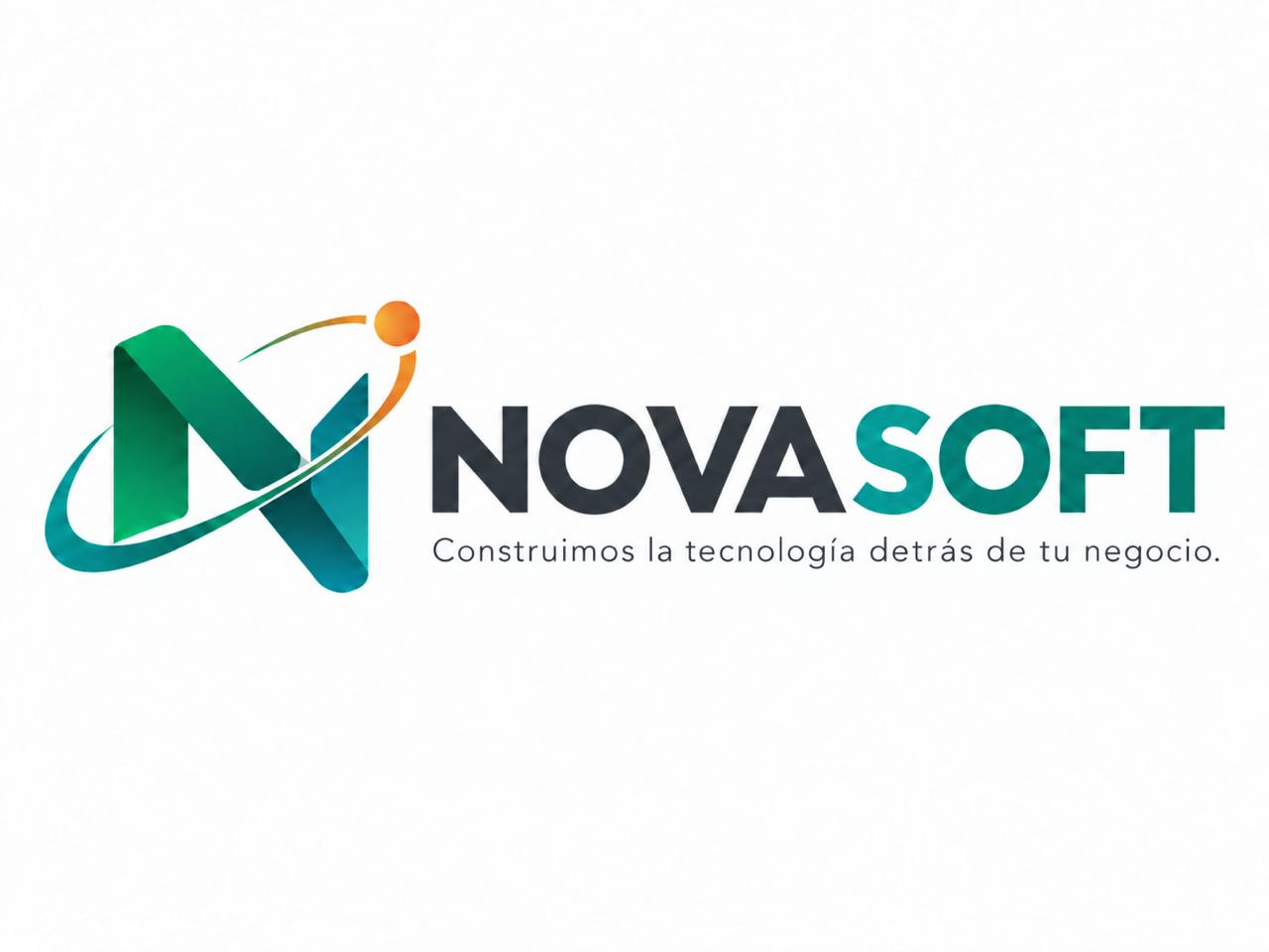Símbolo y logo NOVASOFT. Construimos la tecnología detrás de tu negocio.